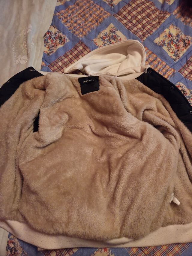 Giubbotto trapuntato nero stile varsity