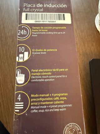Placa inducción portátil Cecotec como nueva