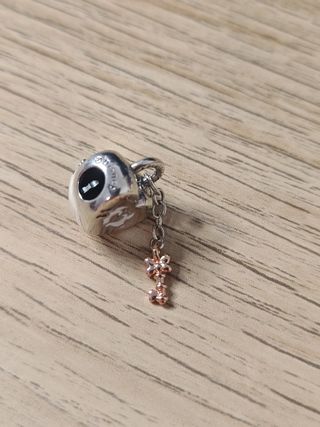 Charm de plata Mickey y Minnie corazón llave