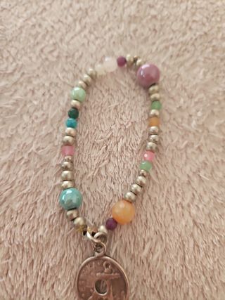 Pulsera acero y piedras