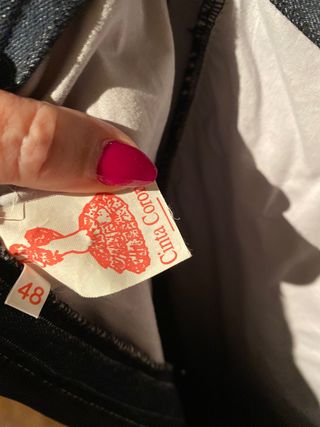 Conjunto falda rociera vaqueratop blanco perforad