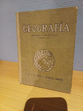 Libro antiguo GEOGRAFIA España y Portuga