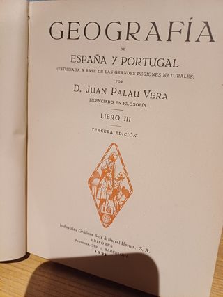 Libro antiguo GEOGRAFIA España y Portuga