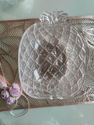 Juego postre vintage 7 piezas forma piña Borgonovo