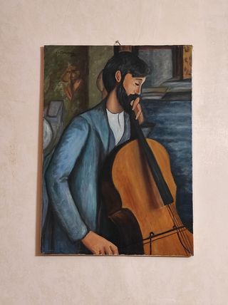 Riproduzione Quadro, il violoncellista
