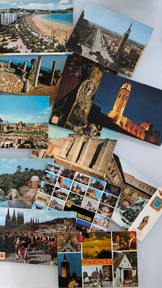 ♦️ 16 postales años 60-70, sin escribir