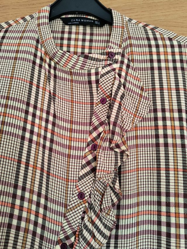 Zara blusa a cuadros