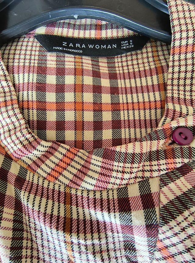 Zara blusa a cuadros