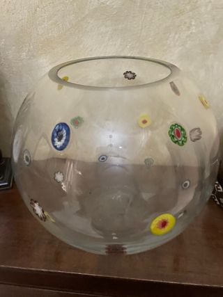 Leonardo MILLEFIORI Vase Kugelvase Glas