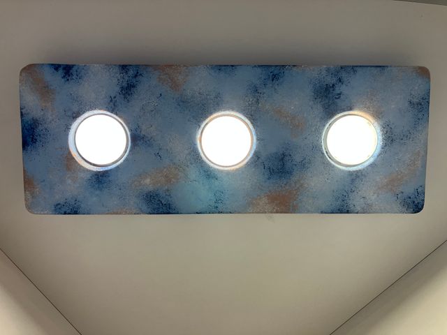 Lampada soffitto ceramica decorata