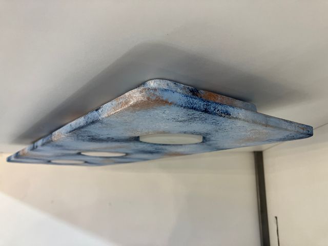 Lampada soffitto ceramica decorata