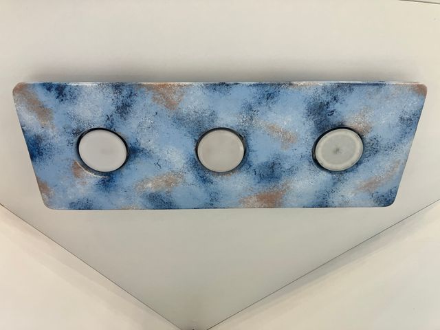 Lampada soffitto ceramica decorata