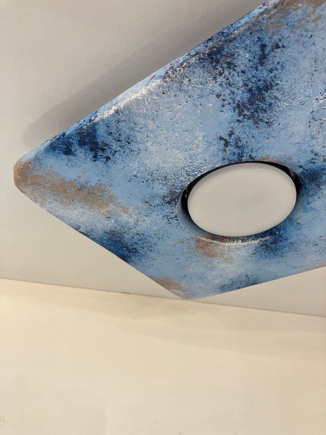 Lampada soffitto ceramica decorata