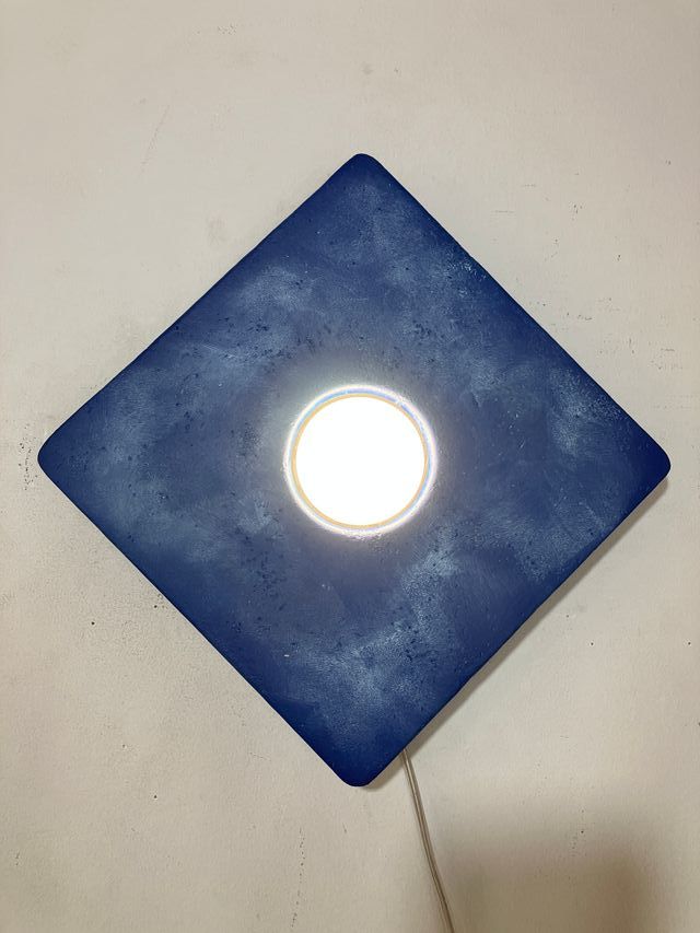 Lampada soffitto ceramica decorata