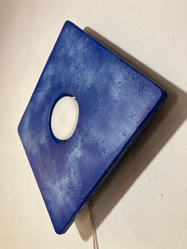 Lampada soffitto ceramica decorata