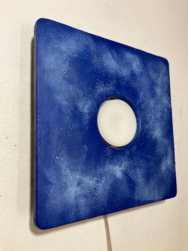 Lampada soffitto ceramica decorata