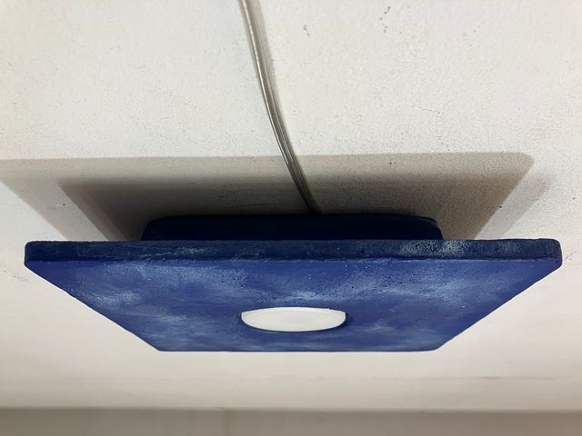 Lampada soffitto ceramica decorata