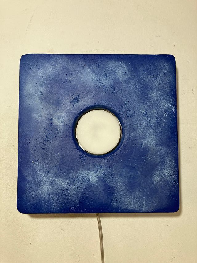 Lampada soffitto ceramica decorata