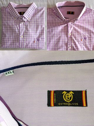 1 CAMISA DE MANGA LARGA DE CUADROS.