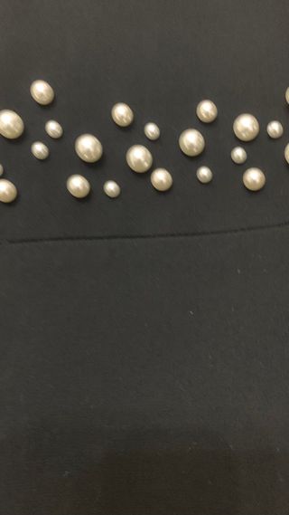 Abrigo negro perlas Zara talla L
