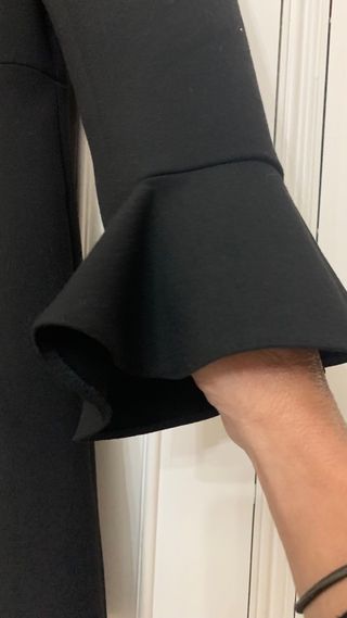 Abrigo negro perlas Zara talla L