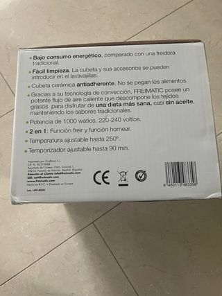 Freidora dietetica de aire.