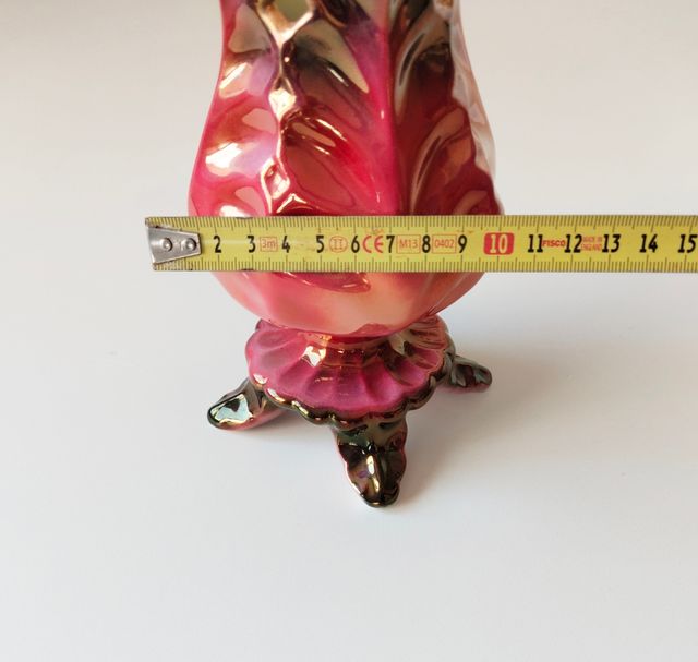 Jarrón antiguo tornasolado años 50