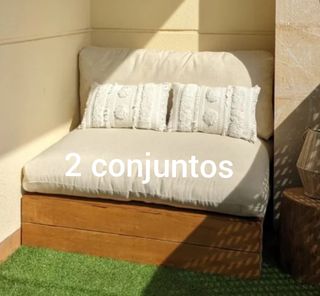 2 conjuntos palet impermeable crudo