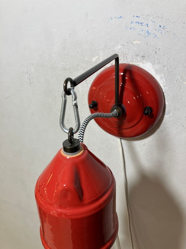 Lampada parete ceramica/vetro