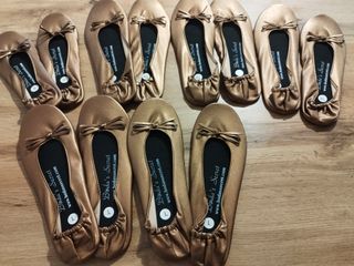 Bailarinas plegables color cobre
