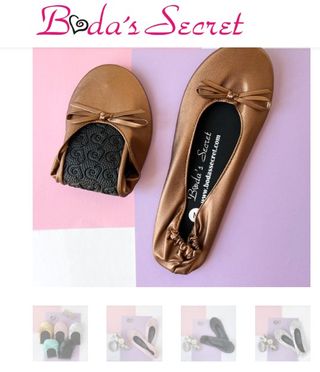 Bailarinas plegables color cobre