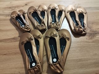 Bailarinas plegables color cobre