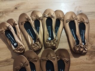 Bailarinas plegables color cobre