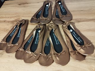 Bailarinas plegables color cobre