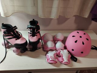 Patines de bota y conjunto de protección 
