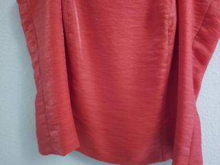 Top de fiesta color naranja / rojo. Mujer.