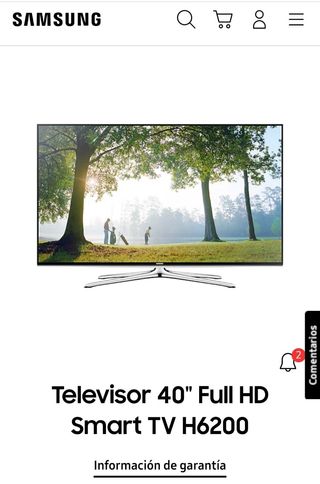 Smart TV Samsung 40 pulgadas