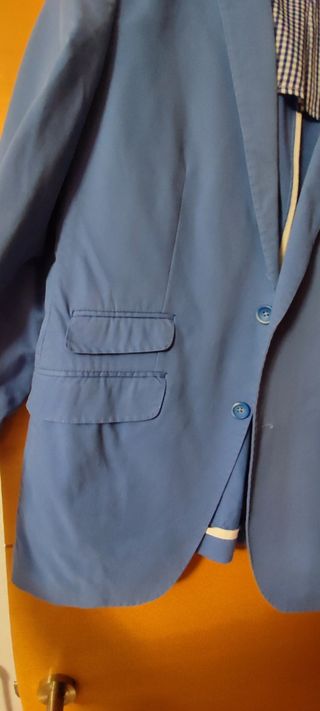 Americana azul hombre