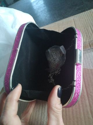 Bolso purpurina rosa