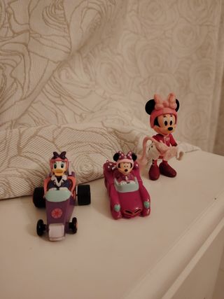 Minnie Mickey Donald figuritas y coche