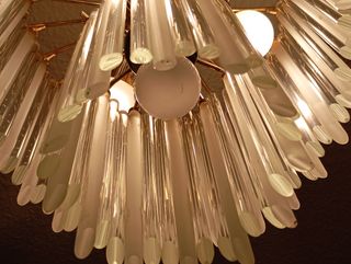 Lampara de cristal de 27 cm de diametro