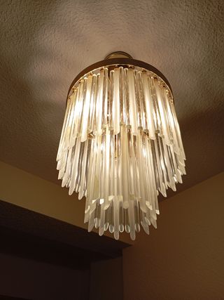 Lampara de cristal de 27 cm de diametro