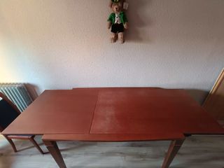 Mesa Madera Salón extensible sillas incluidas