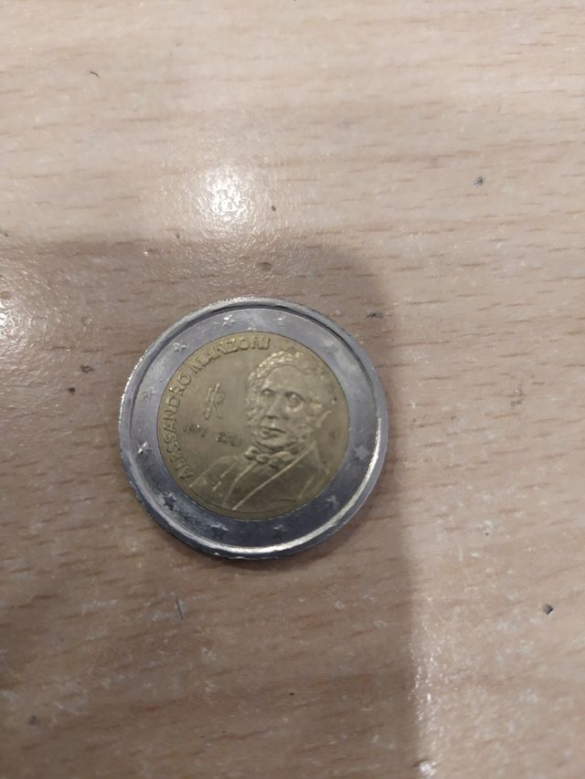 Moneta da 2 euro con Manzoni