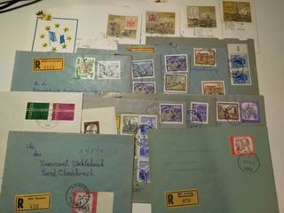 17 cartas, cartas con sellos y enteros p