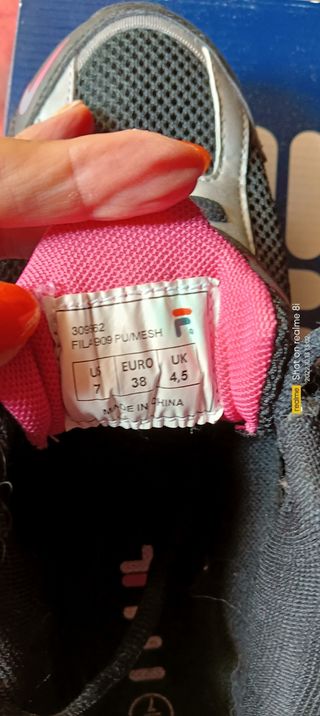 Scarpe running nere/fucsia