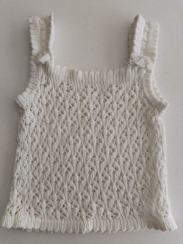 Camiseta tirantes perlé vintage