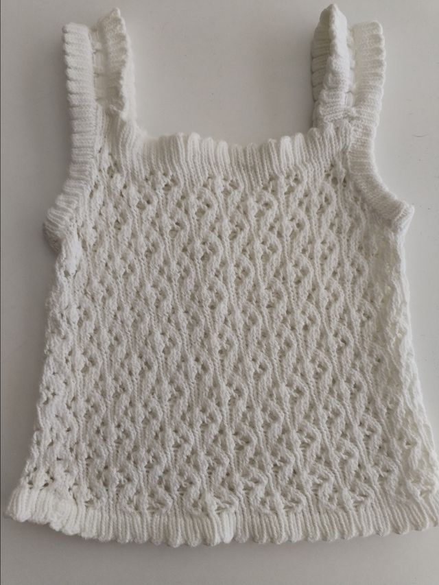 Camiseta tirantes perlé vintage