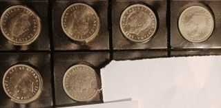 25 pesetas. Franco y Juan Carlos. 25 fechas difere