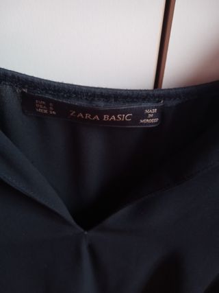 Camicia donna nera Zara elegante.